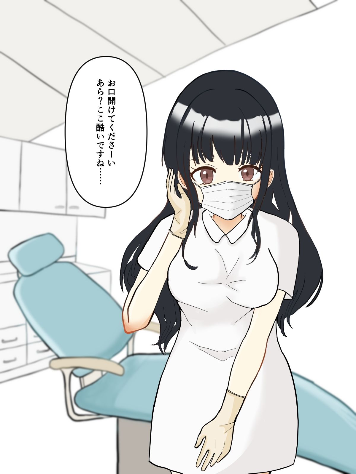 【歯科フェチ】歯科衛生士の背徳オペ〜重装備のまま、診察台で……〜 - サンプル画像 2