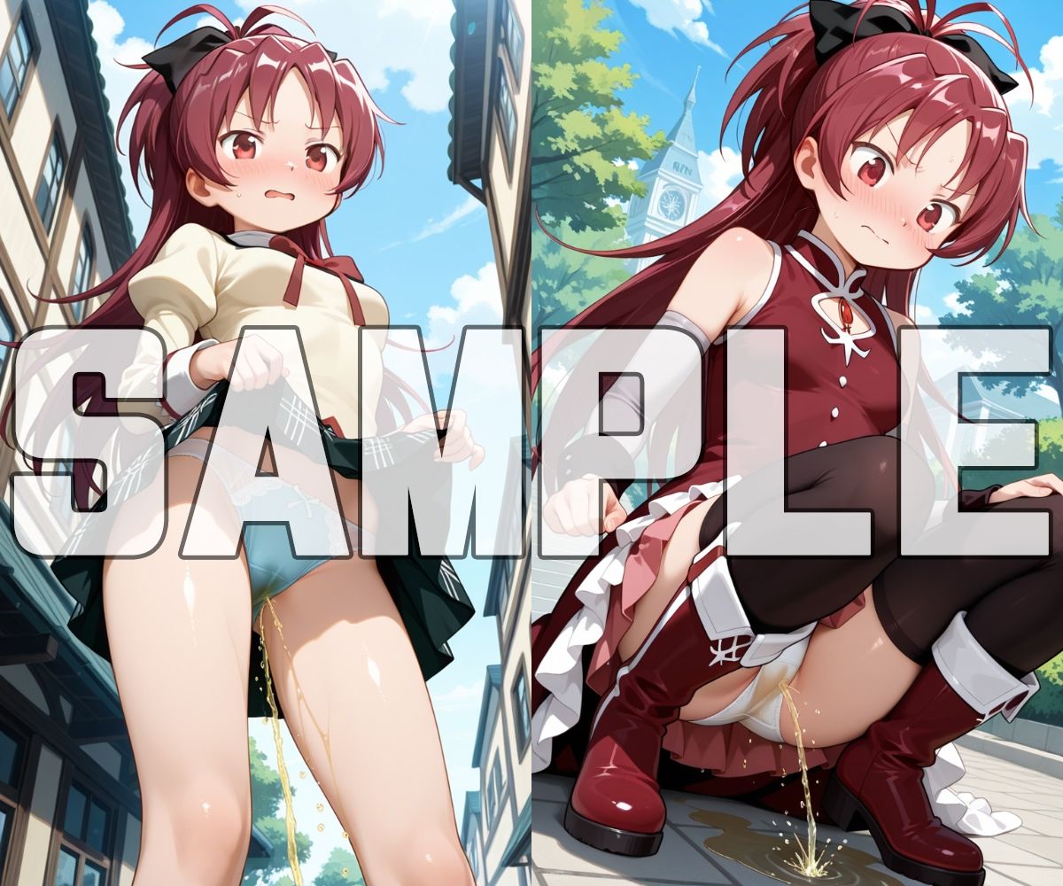 おしっこお漏らしチャレンジ【魔法少女ま〇か☆マ〇カ編】 - サンプル画像 9