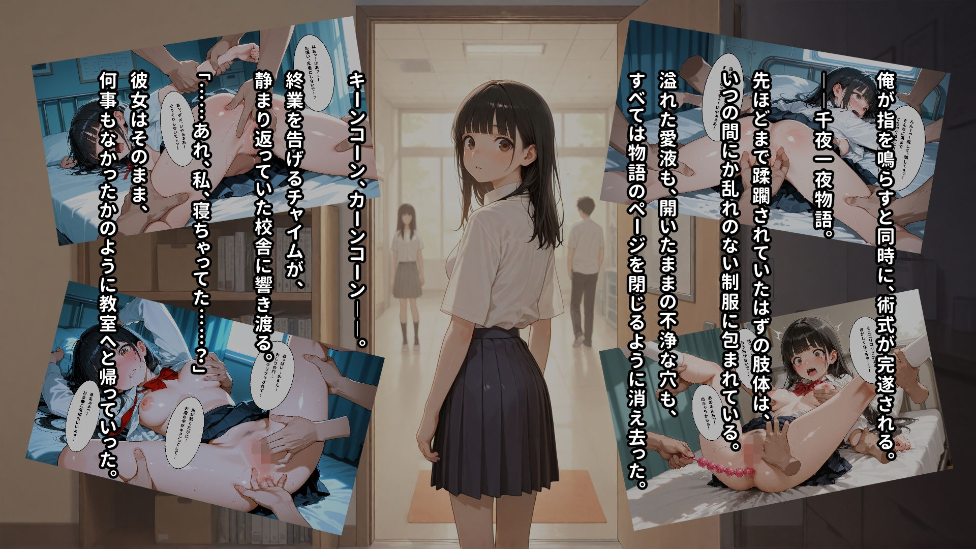 体育の授業をサボっただけなのに突然現れた卑猥な指先に全身を弄ばれて何回イってもやめてもらえない女の子 - サンプル画像 9