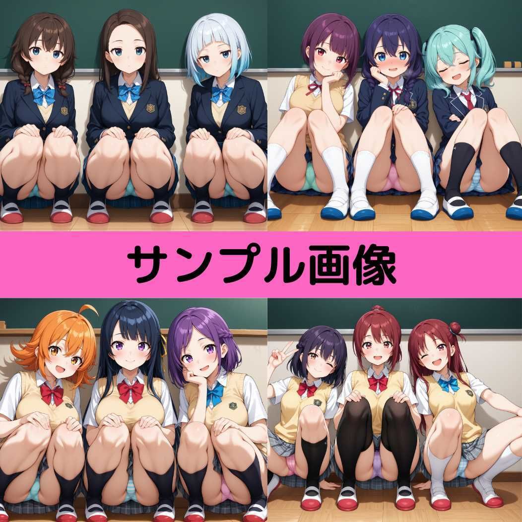 しゃがみパンツガールズ - サンプル画像 9