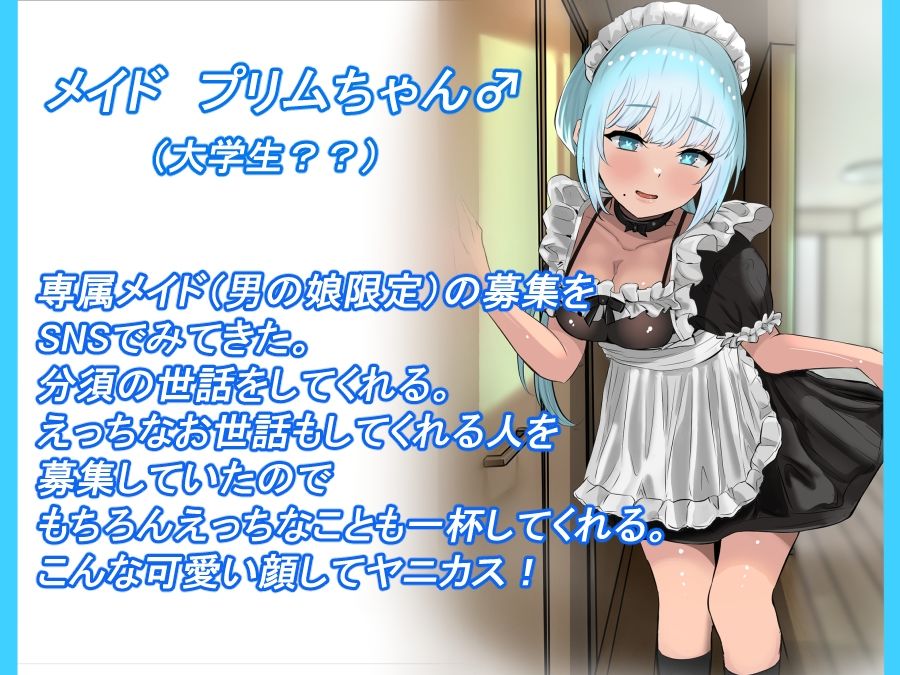 おで専用の男の娘メイドを雇ってハメまくったった ー男の娘ハーレム計画 その3ー  前編 - サンプル画像 1