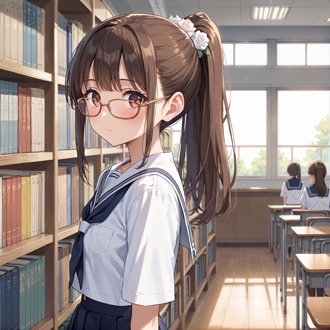 学園性活！図書委員と官能的な秘め事5【メガネ美少女の厳選CG400枚収録】 - サンプル画像 3