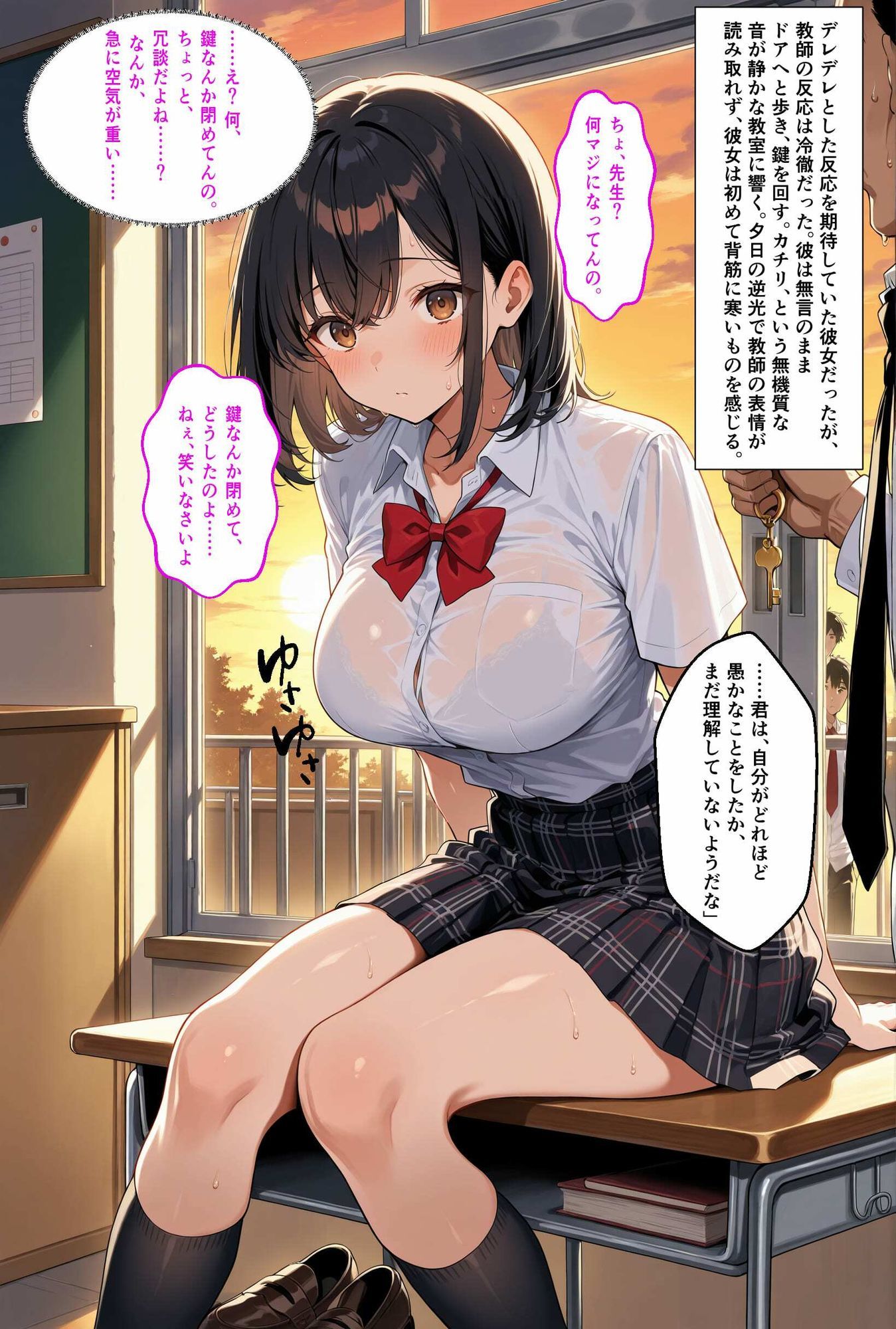 『セリフ付き』生意気JKあかねを分からせる特別性指導メス堕ちするまでの記録 - サンプル画像 3