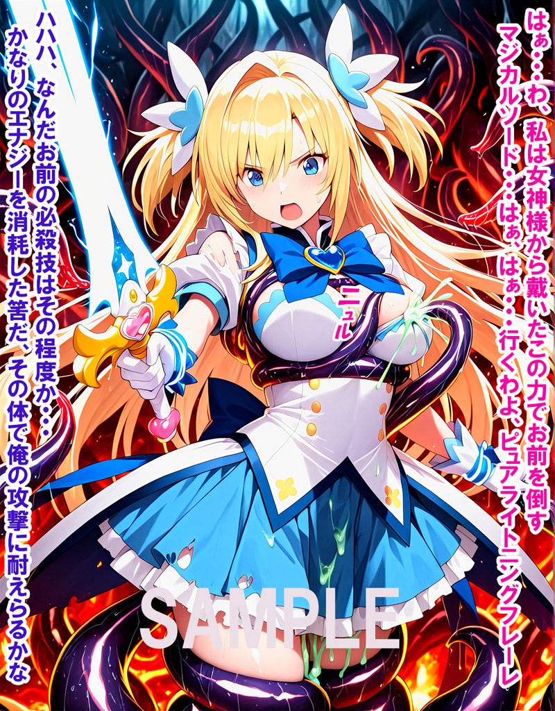 敵と戦いピンチになる魔法少女 Vol6 - サンプル画像 2