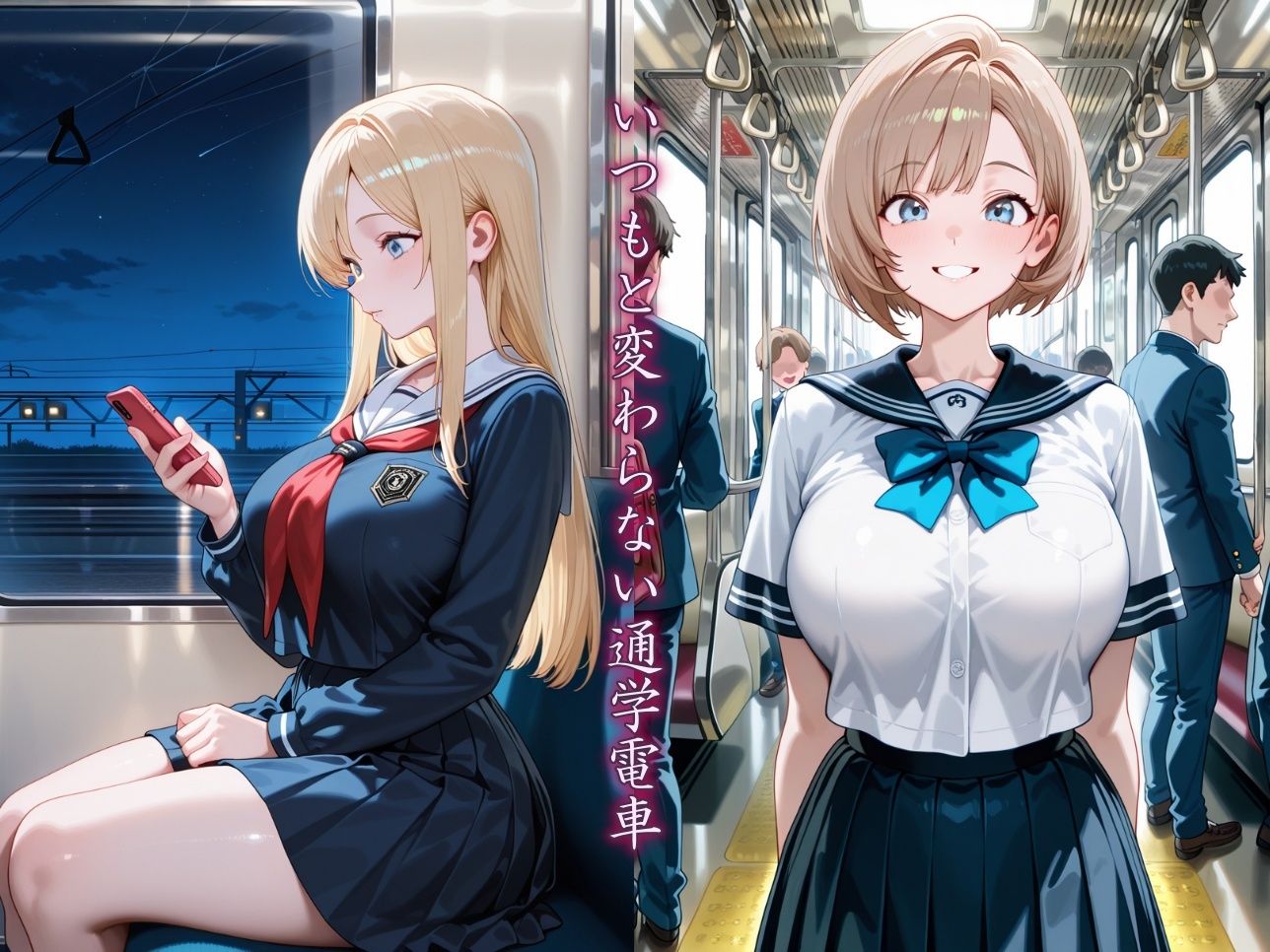 通学電車緊縛レ〇プ〜性奴●へと堕ちていく女子校生たちの性活記録〜【500枚】 - サンプル画像 1