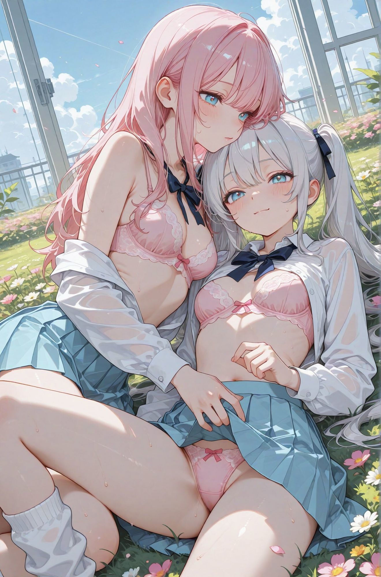 萌え下着！女体観察3〜ブラジャーは脱がさないで！〜下着、制服特化 - サンプル画像 6