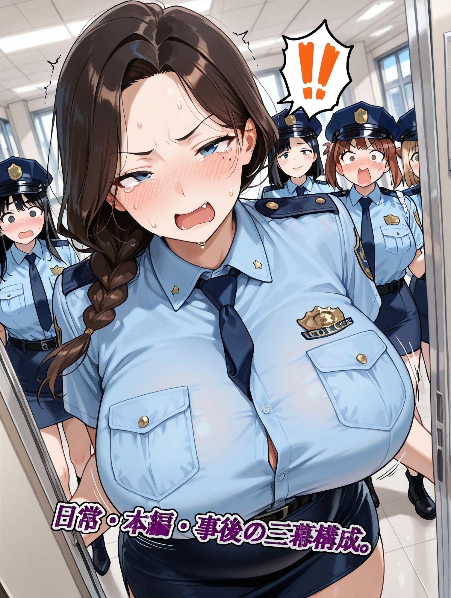 人妻ミニスカポリス被虐乱交〜男たちに服従し、堕ちていく熟女たち〜 - サンプル画像 7