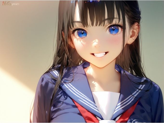 朝の通勤中にみた巨乳女子校生の学校に潜入してエッチしてみた - サンプル画像 1