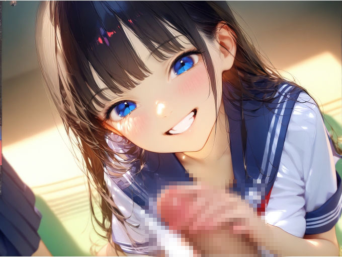 朝の通勤中にみた巨乳女子校生の学校に潜入してエッチしてみた - サンプル画像 2