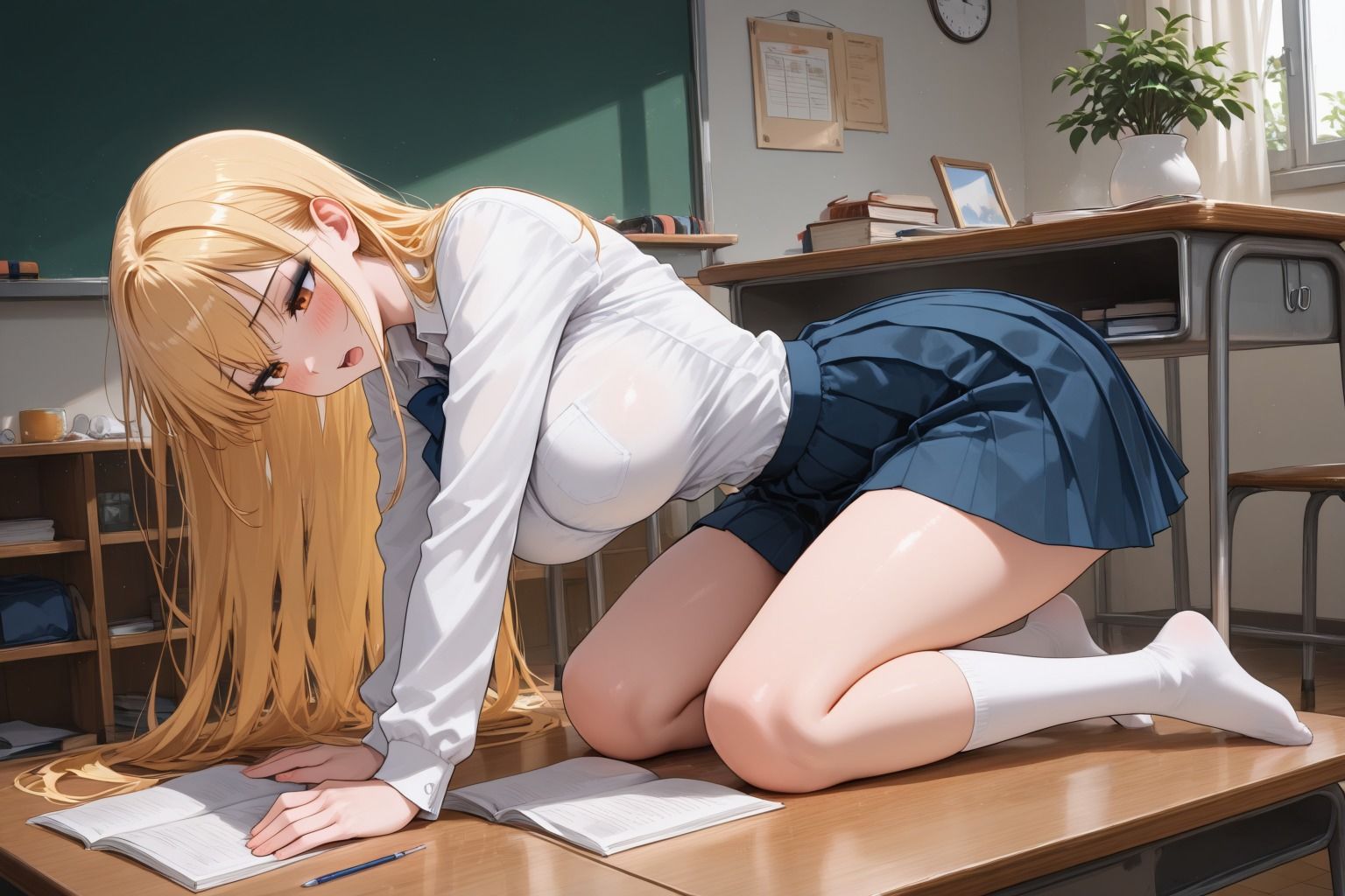 美人ギャル、童貞オタクのデカチンポにメス堕ち - サンプル画像 2