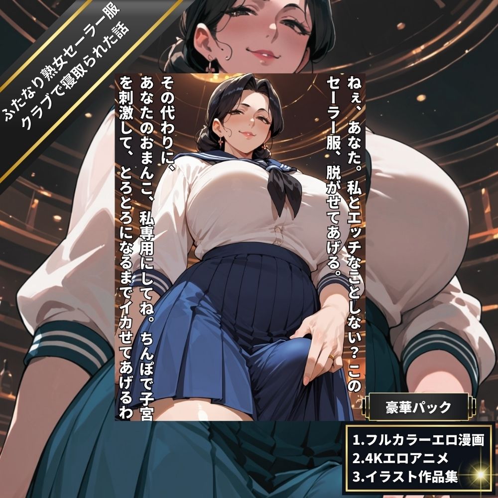 ふたなり熟女セーラー服クラブで寝取られた話〜女性視点〜【4Kエロアニメ＋フルカラーエロ漫画＋イラスト作品集・詰め込み豪華パック】 - サンプル画像 6