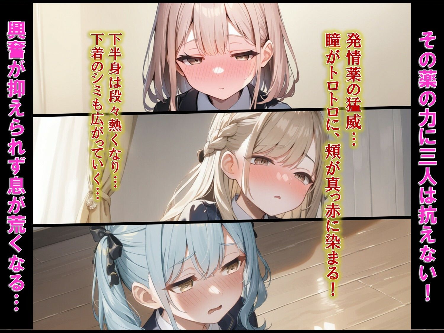 三姉妹改造計画〜アイテム「発情薬」を使用しました 〜 - サンプル画像 3