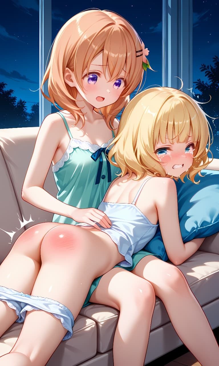 『ご注文はうさぎですか？』お尻叩きイラスト集 - サンプル画像 2