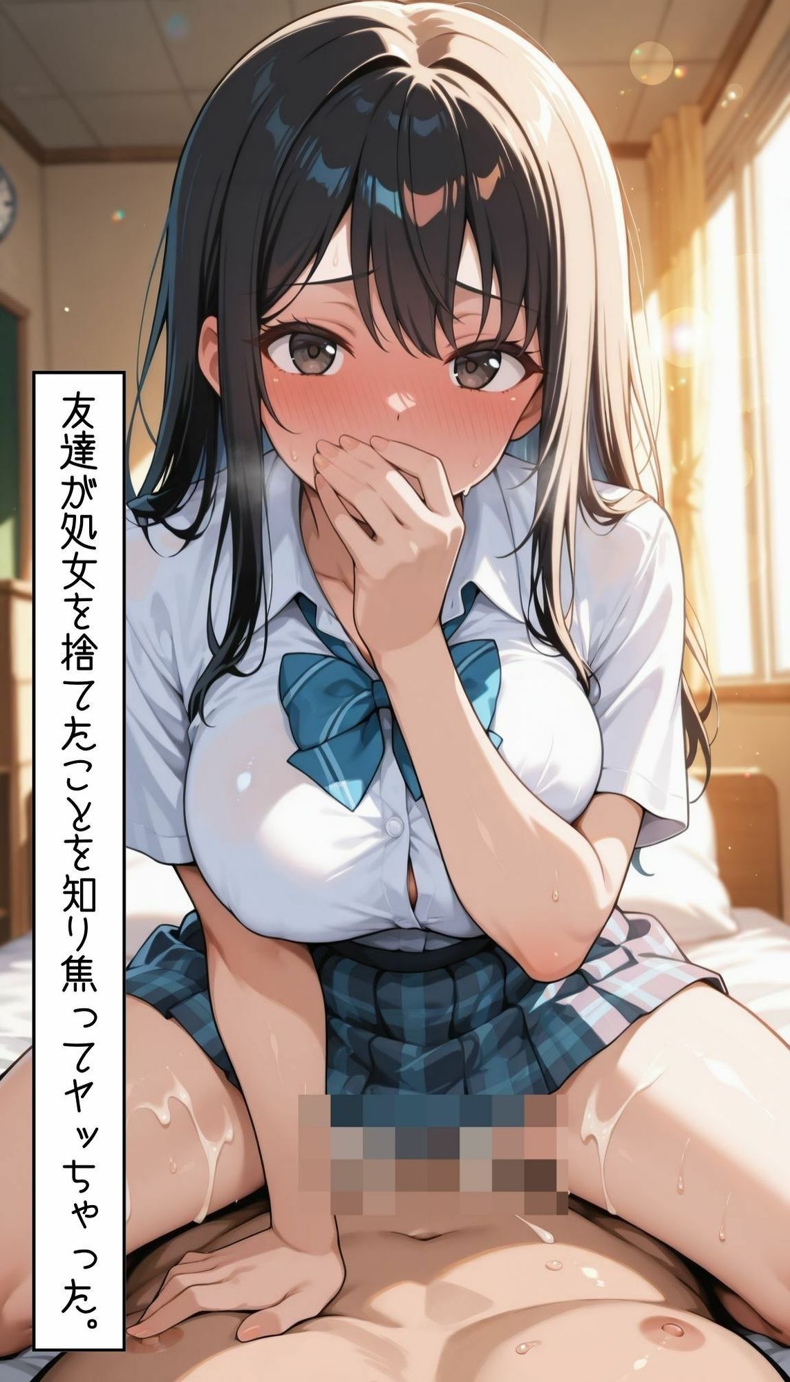 真面目清楚巨乳が快楽中毒でクラスの肉便器〜始めての生ハメ中出し〜 - サンプル画像 2