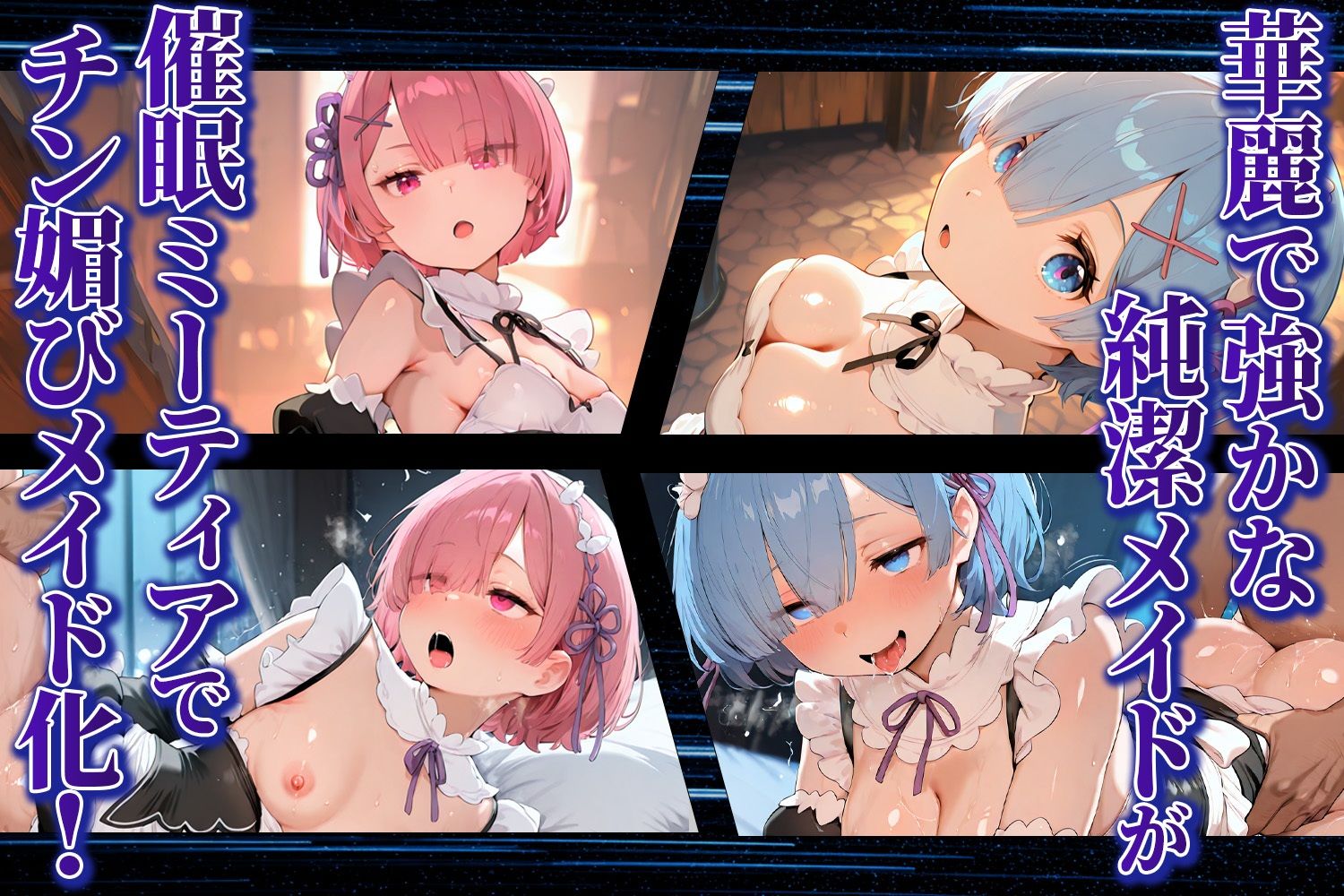 底辺ストーカーの逆転催● レム＆ラムがイキ狂い中出しされる話 - サンプル画像 4