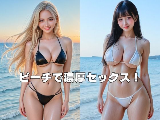 【超リアルAI AV】ビキニがはだけるビーチSEX！最先端技術で完全フル動画生成！ - サンプル画像 1