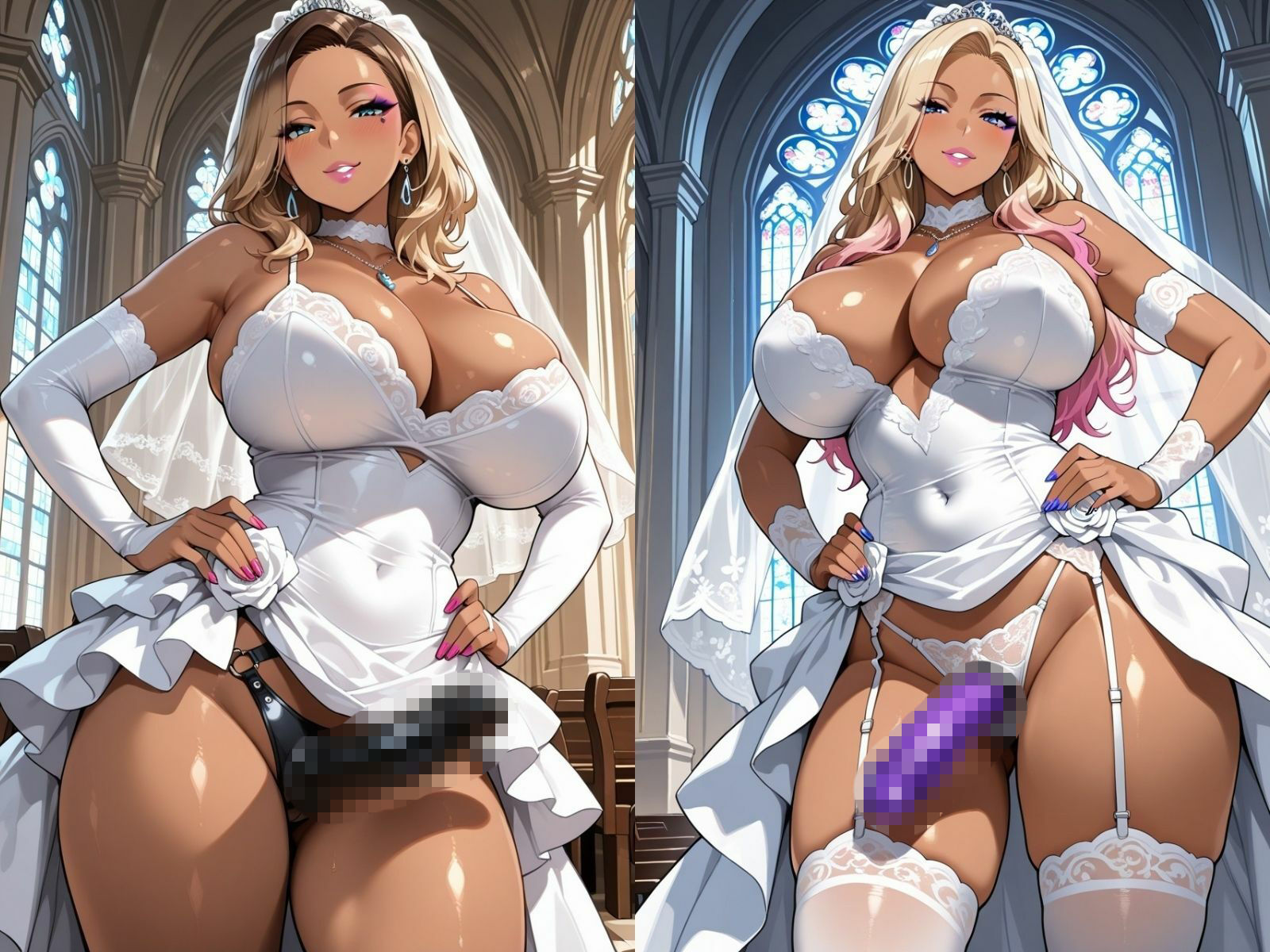 ペニバンメスイキ倶楽部〜花嫁ギャル編〜 - サンプル画像 1