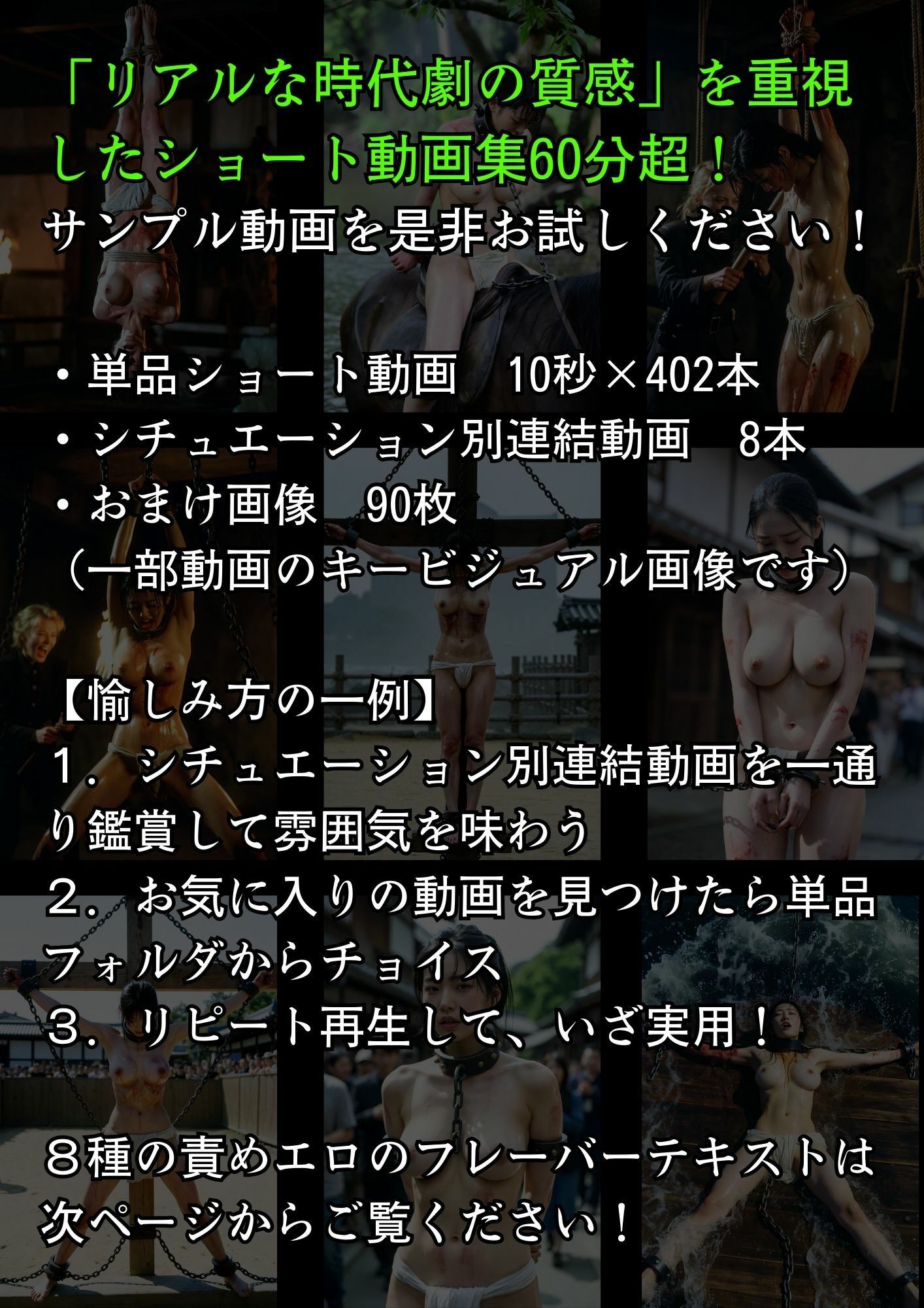 実写風拘束責めショート動画集  レンセレン審理院執刑映像資料集第1号 - サンプル画像 1