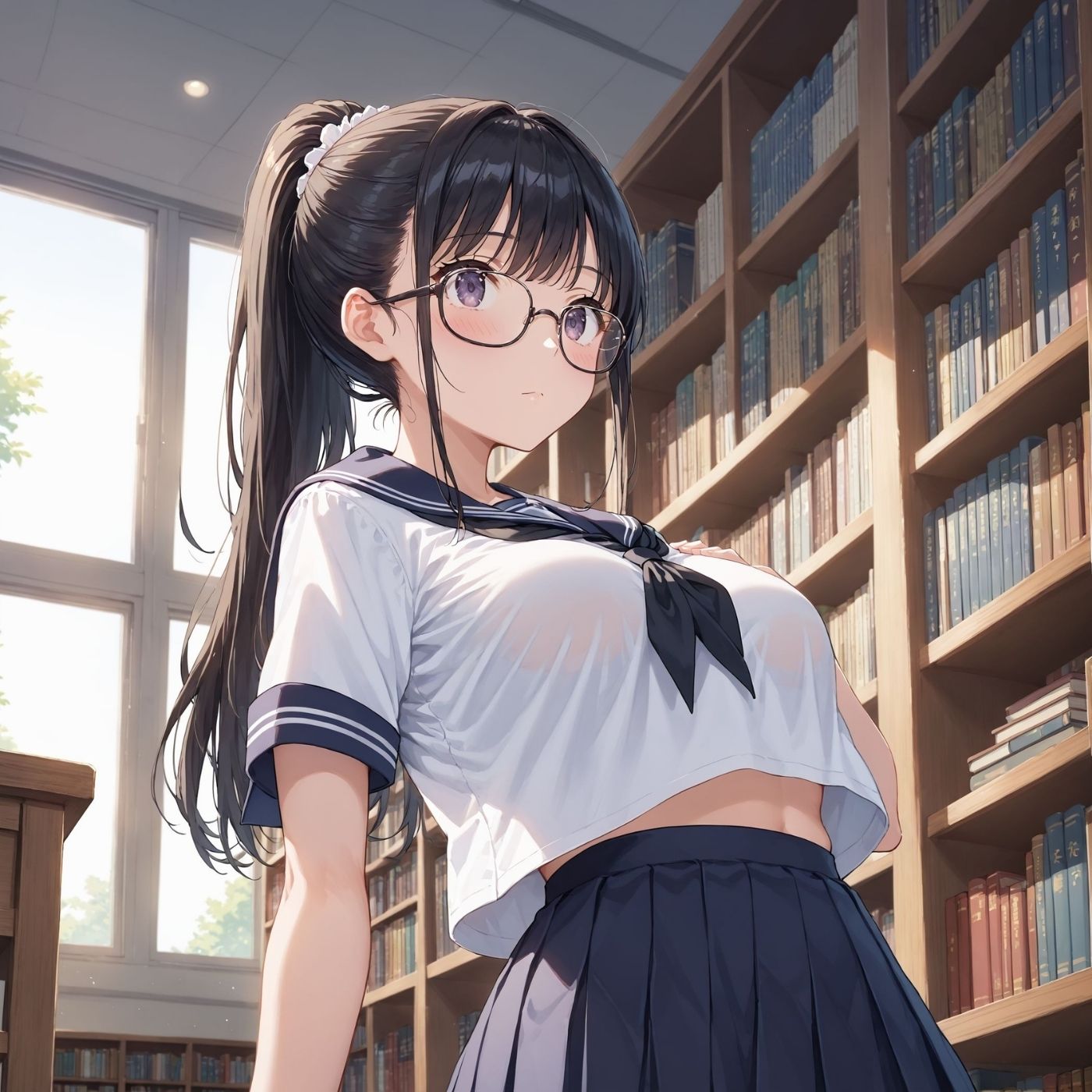 学園性活！図書委員と官能的な秘め事6【メガネ美少女の厳選CG333枚収録】 - サンプル画像 2