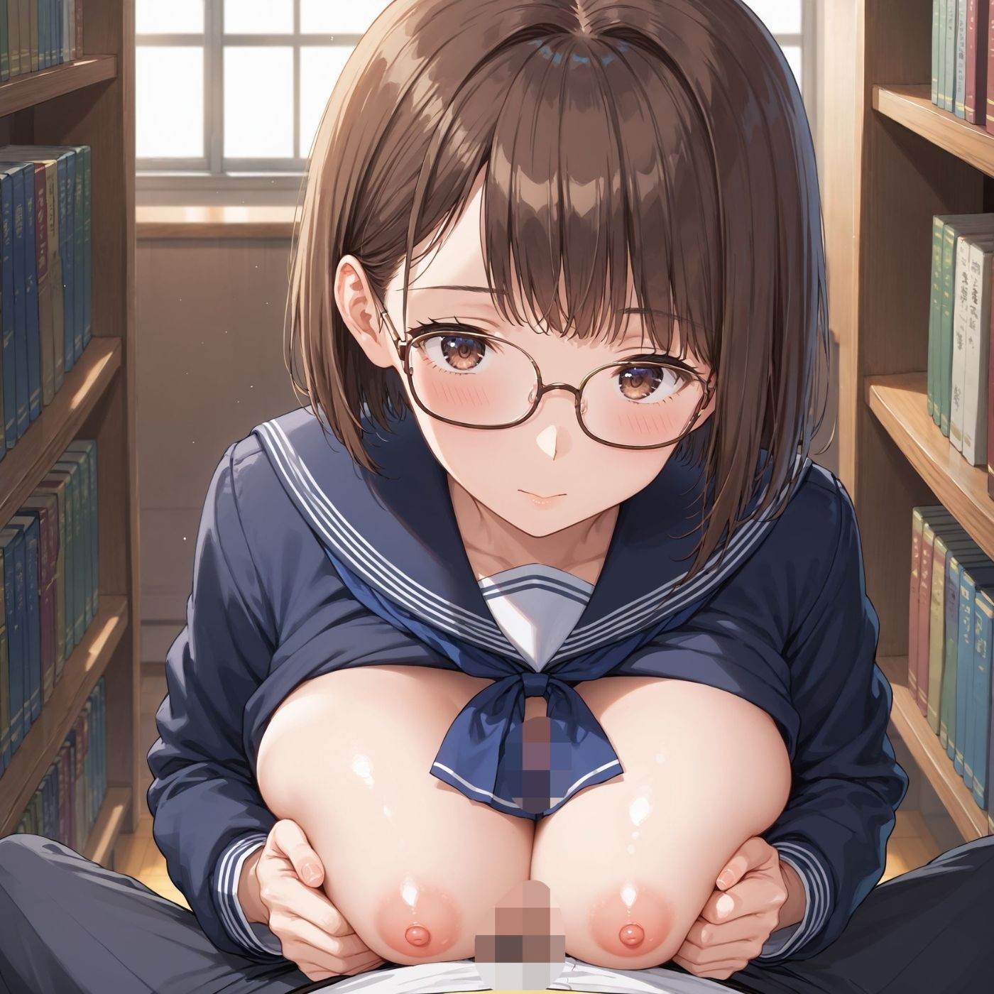 学園性活！図書委員と官能的な秘め事6【メガネ美少女の厳選CG333枚収録】 - サンプル画像 10