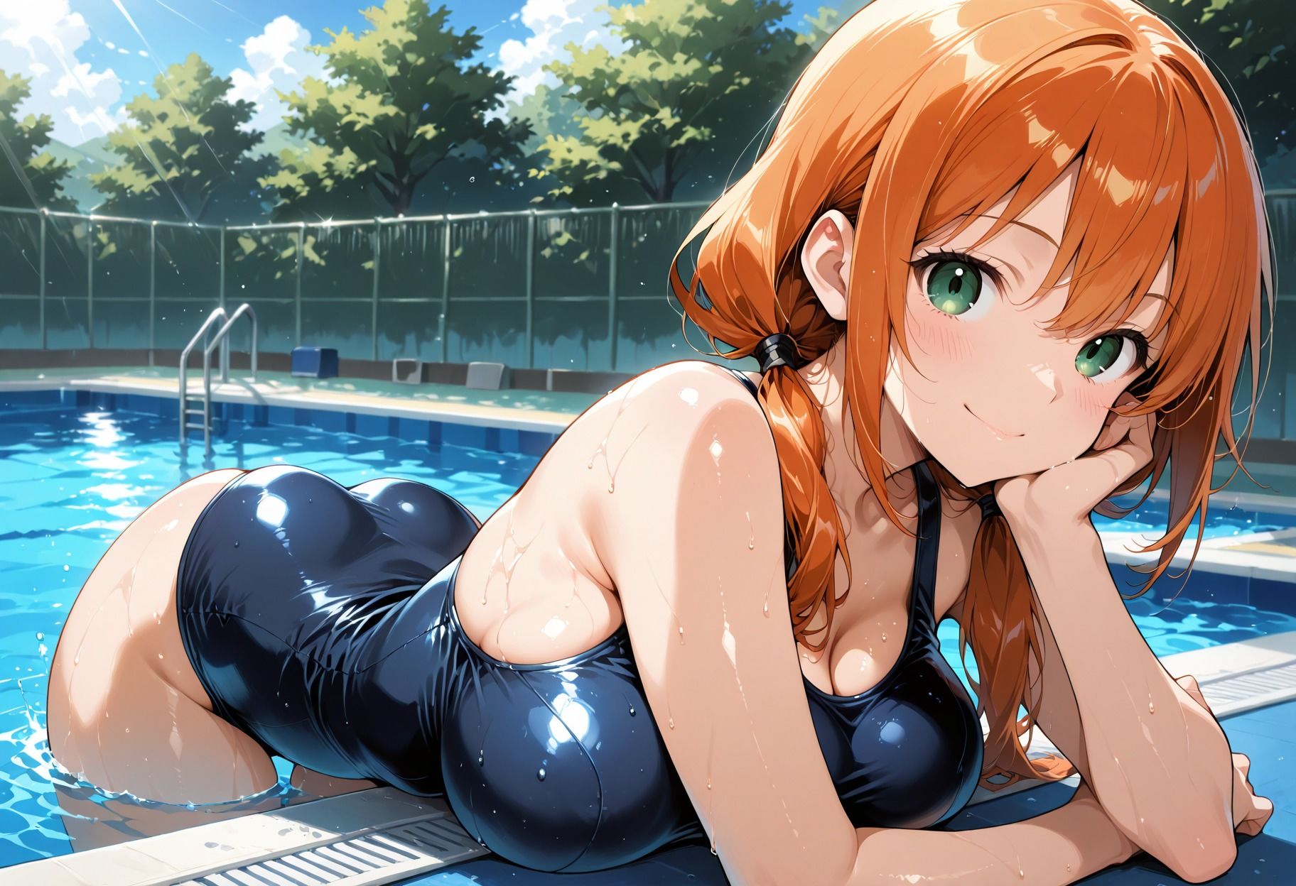 【セリフ付き】スク水女子校生快楽堕ちー先輩に秘密の性指導で開発される - サンプル画像 7