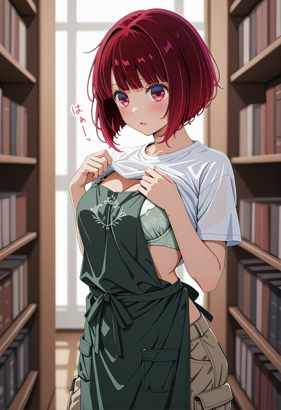 しーっ…全部見透かされてる（はーと） 有〇かなの図書館中出し孕ませ記録 - サンプル画像 4