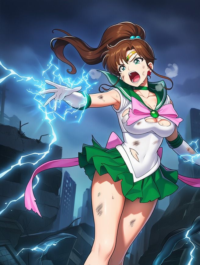 セーラージュピタ●（木野まこ●）vsぬるぬる触手 - サンプル画像 4