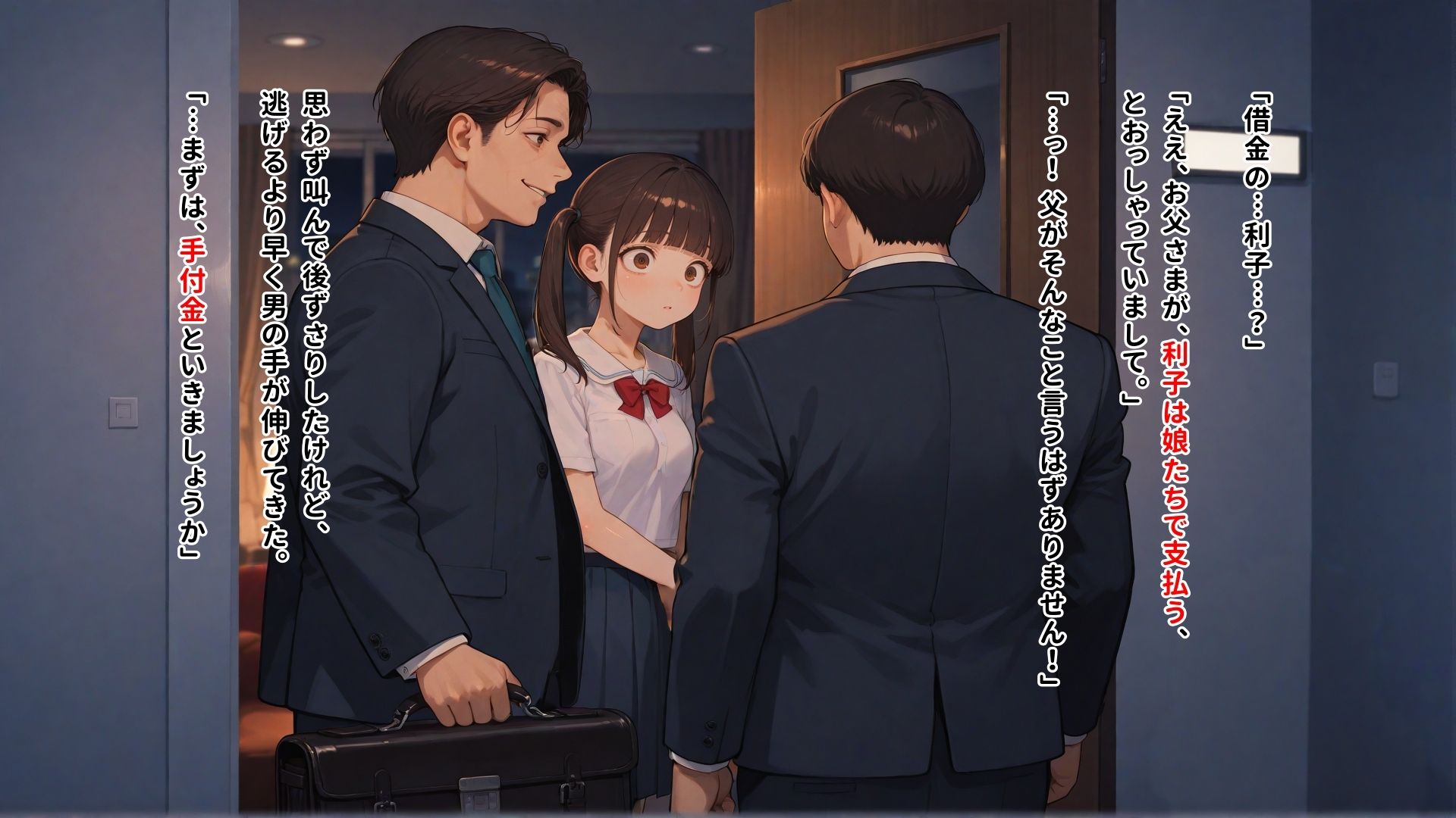 父親の借金の「利子」として徴収され妹の分まで全身を男たちに弄ばれて何回イってもやめてもらえない女の子 - サンプル画像 4