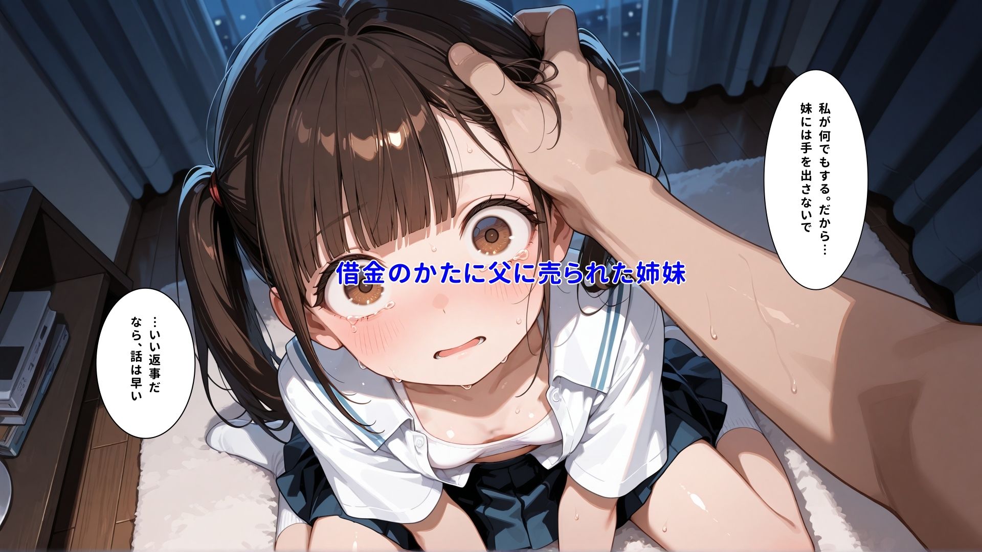 父親の借金の「利子」として徴収され妹の分まで全身を男たちに弄ばれて何回イってもやめてもらえない女の子 - サンプル画像 5