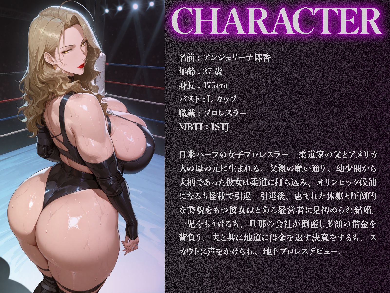 爆乳人妻プロレスラー、試合中に肉便器に堕ちるまで、 - サンプル画像 2