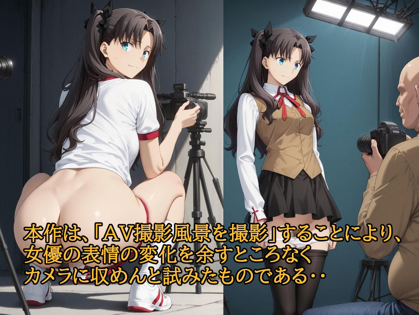 遠〇凛AV撮影風景 - サンプル画像 1