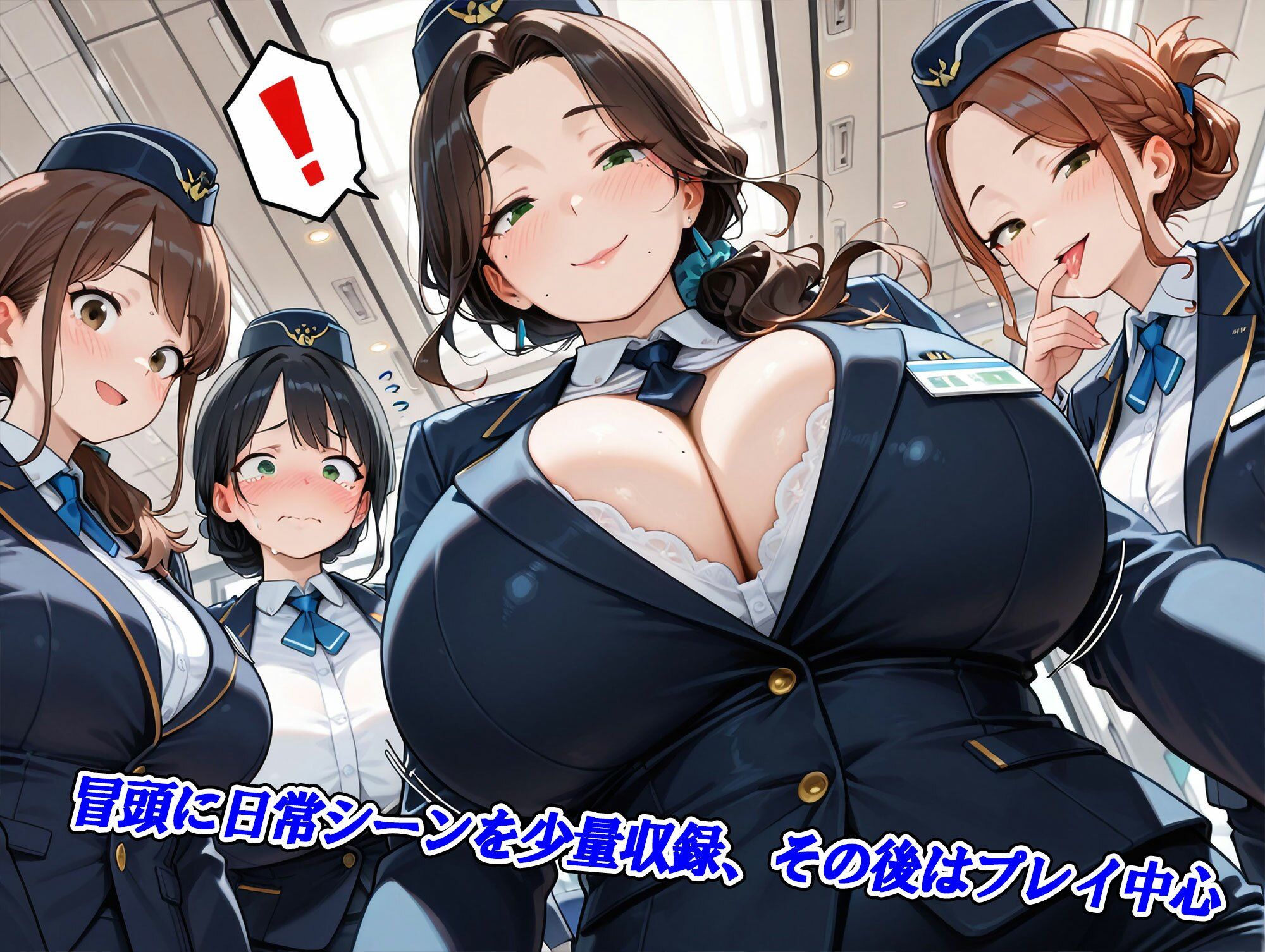 スチュワーデス妊娠ハーレム〜母性と包容力あふれる大人の女性たち〜 - サンプル画像 3