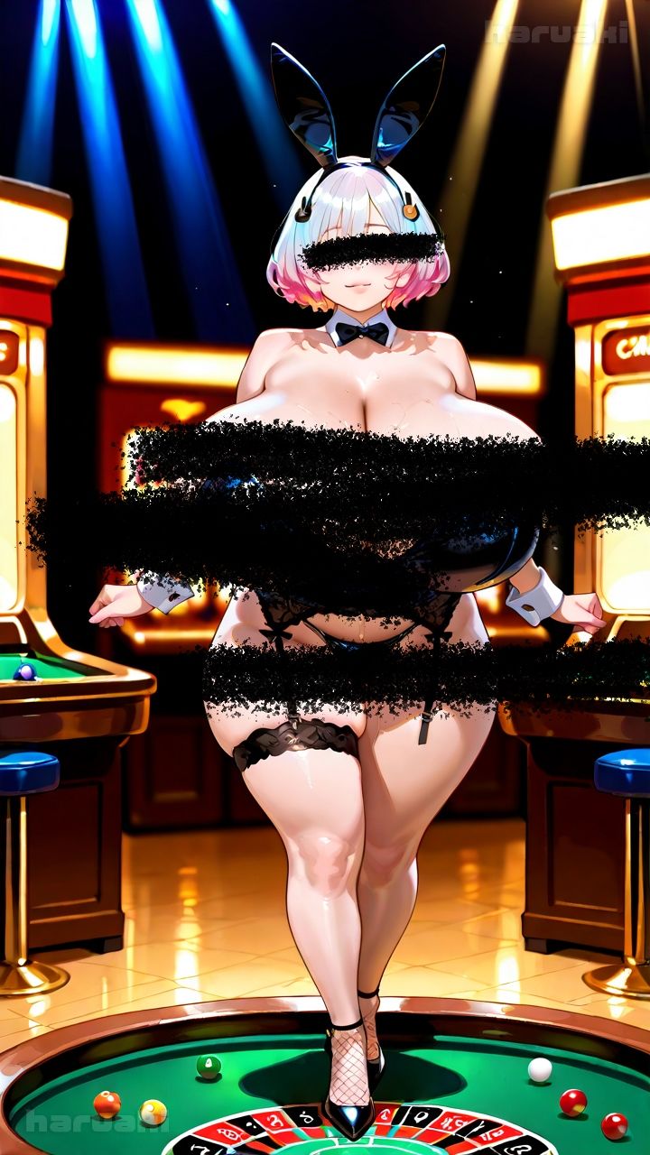 【AIアニメ巨乳美女写真集】Vol.6おっぱいサービスが充実している超乳バニーガール_再掲 - サンプル画像 1