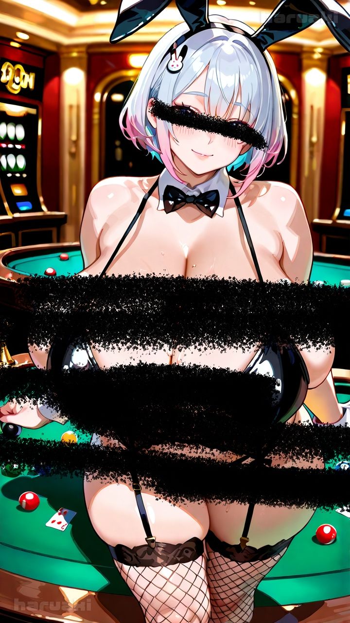 【AIアニメ巨乳美女写真集】Vol.6おっぱいサービスが充実している超乳バニーガール_再掲 - サンプル画像 2