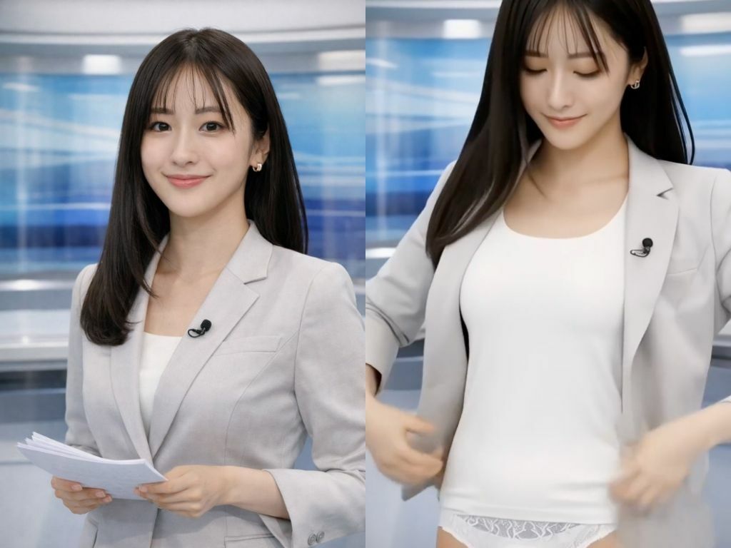 100人の女子アナが自らパンティを見せてくれる動画 - サンプル画像 4