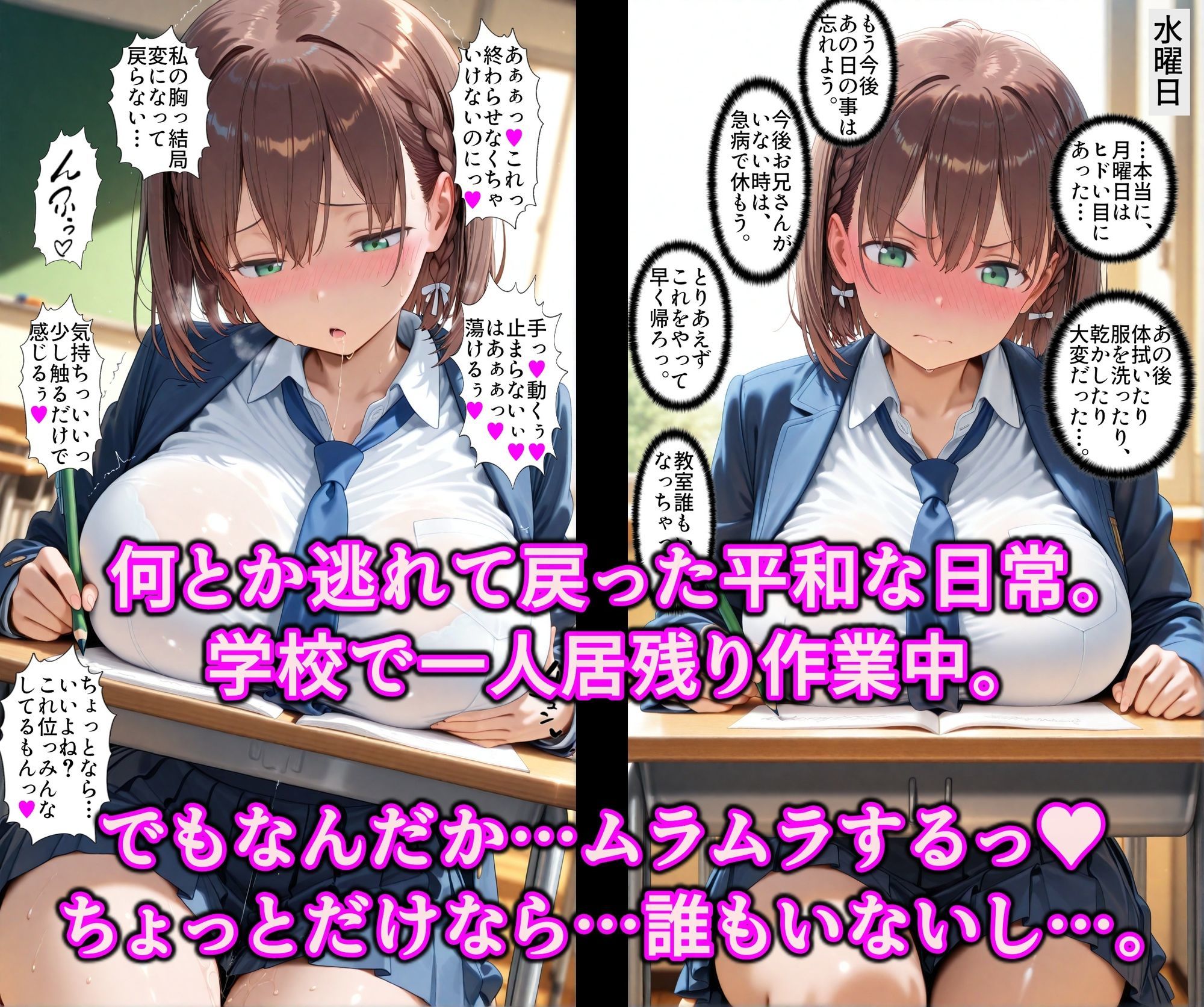 お兄さんから爆乳女子をNTR！！媚薬タッチでたわわJ系を快楽堕ち！！チンポ中毒のドスケベ痴女に淫乱調教 - サンプル画像 6