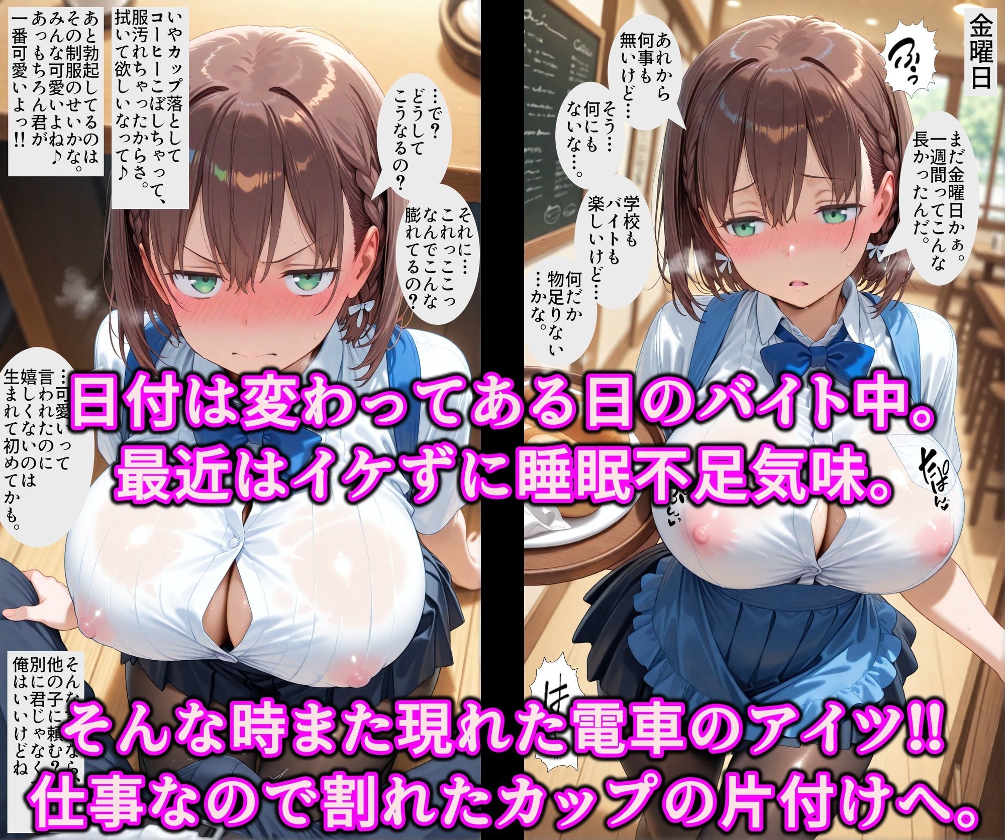 お兄さんから爆乳女子をNTR！！媚薬タッチでたわわJ系を快楽堕ち！！チンポ中毒のドスケベ痴女に淫乱調教 - サンプル画像 8