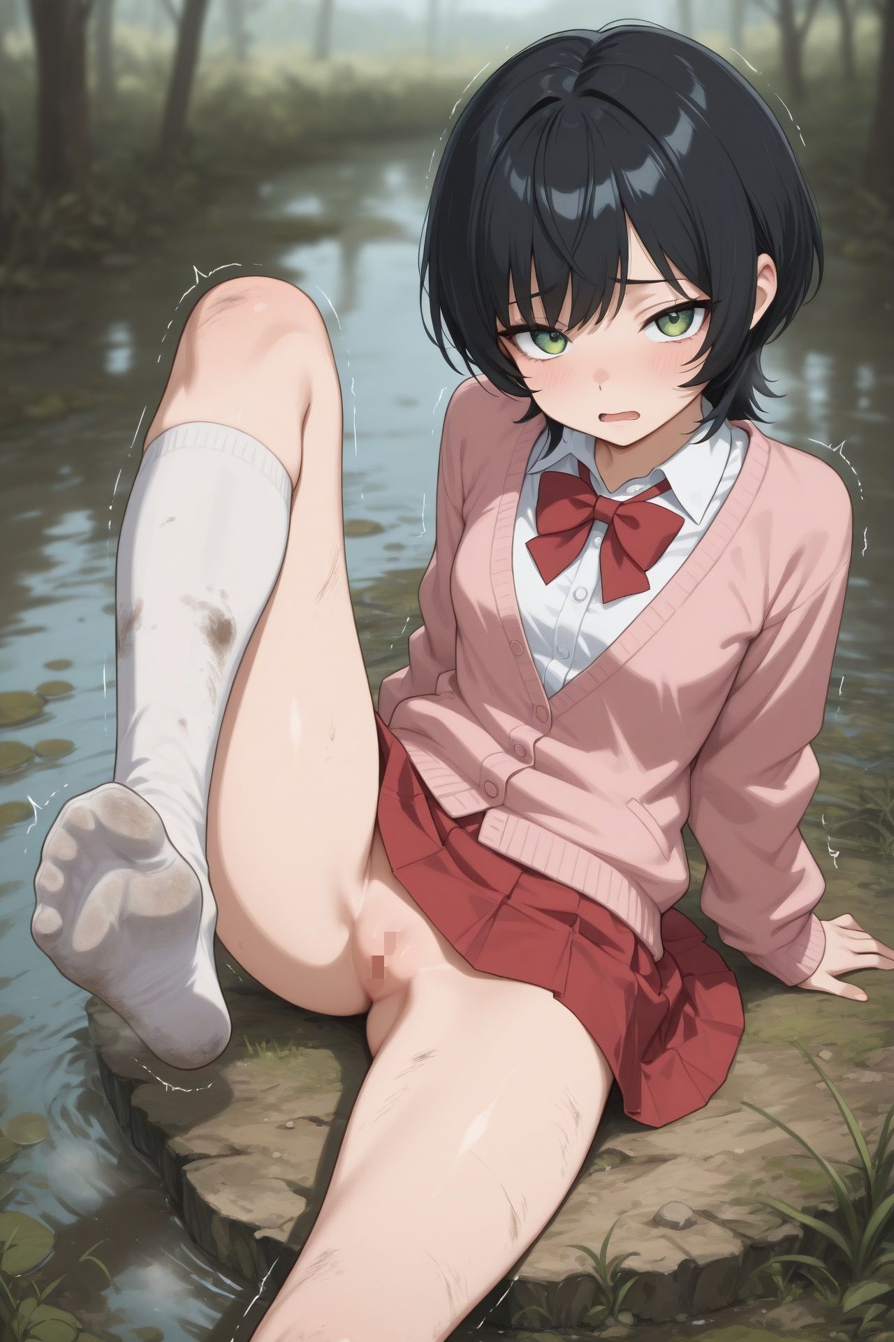 足フェチ×羞恥プレイ 泥まみれの靴下と足裏 - サンプル画像 3