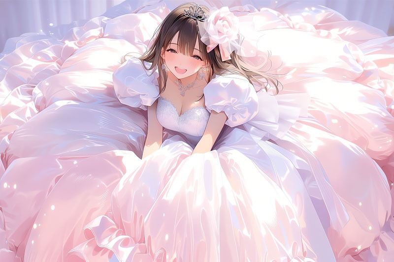 【ドレス美少女49】ツルツルドレスの中の秘め事 - サンプル画像 1