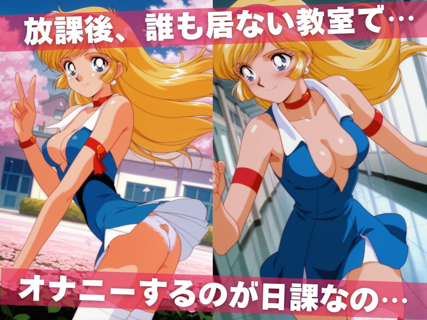 オナニー覗かれ、寝取られて  キュ●ティーハニー 〜 学校編 〜 おじさんに暴かれた秘密 - サンプル画像 1