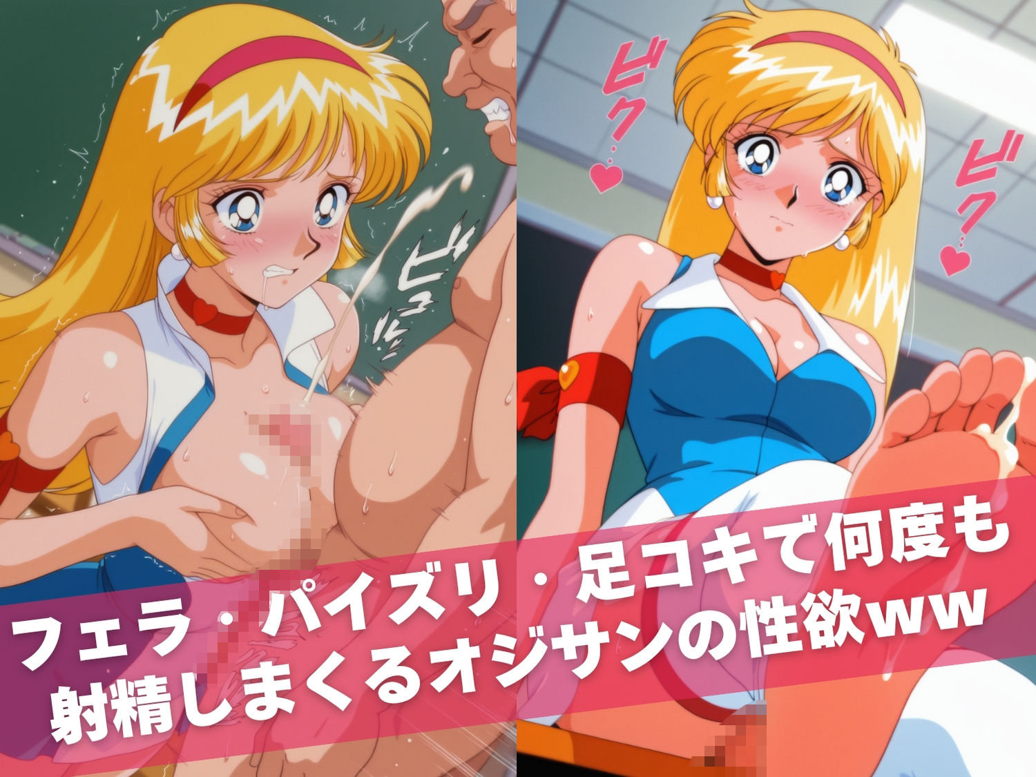 オナニー覗かれ、寝取られて  キュ●ティーハニー 〜 学校編 〜 おじさんに暴かれた秘密 - サンプル画像 6