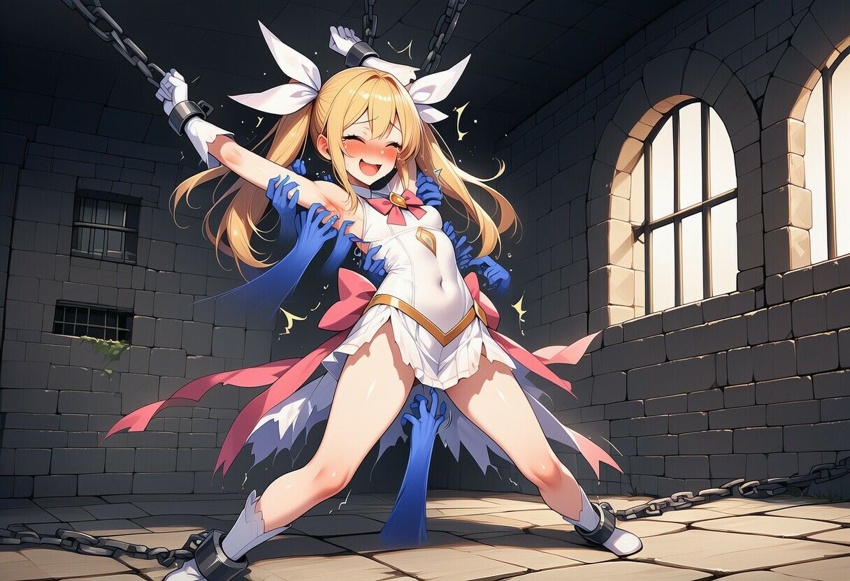 【AIイラスト集】牢獄でこちょこちょの刑 - サンプル画像 4