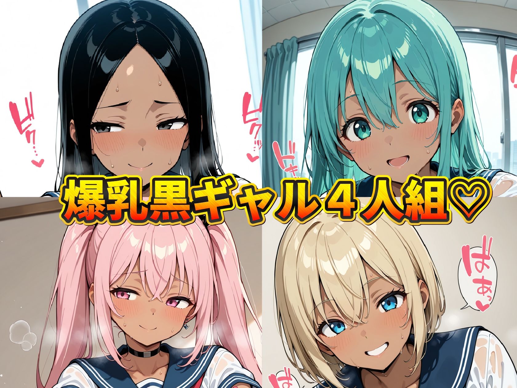 爆乳黒ギャル へそ出し制服日記 〜結局お前も勃ってるじゃん（はーと）〜 - サンプル画像 1