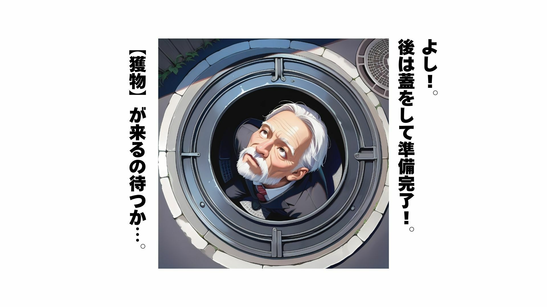 AIイラストフェティシズム『GAL’s STREET VIEW』AIイラストショートストーリー『マンホールの老人』 - サンプル画像 10