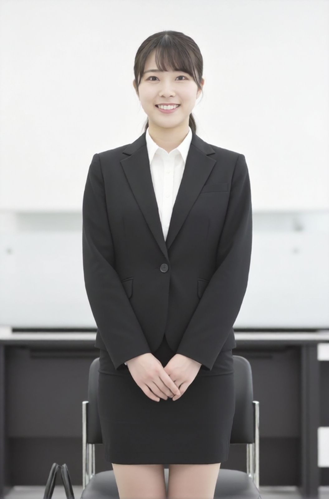 【AI動画】GGC vol.36 就活面接編6【パンチラ・手こき・フェラ・顔射】 - サンプル画像 1