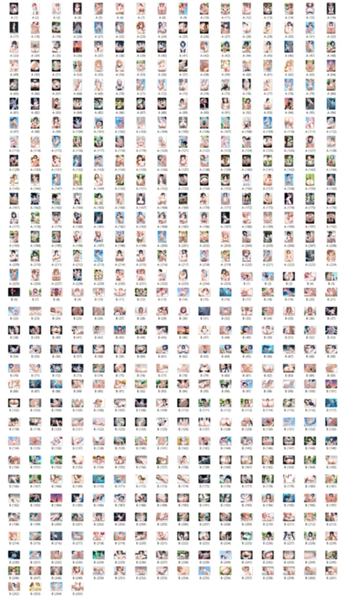 【女性のみ】15キャラ イラスト集 （500枚） - サンプル画像 2