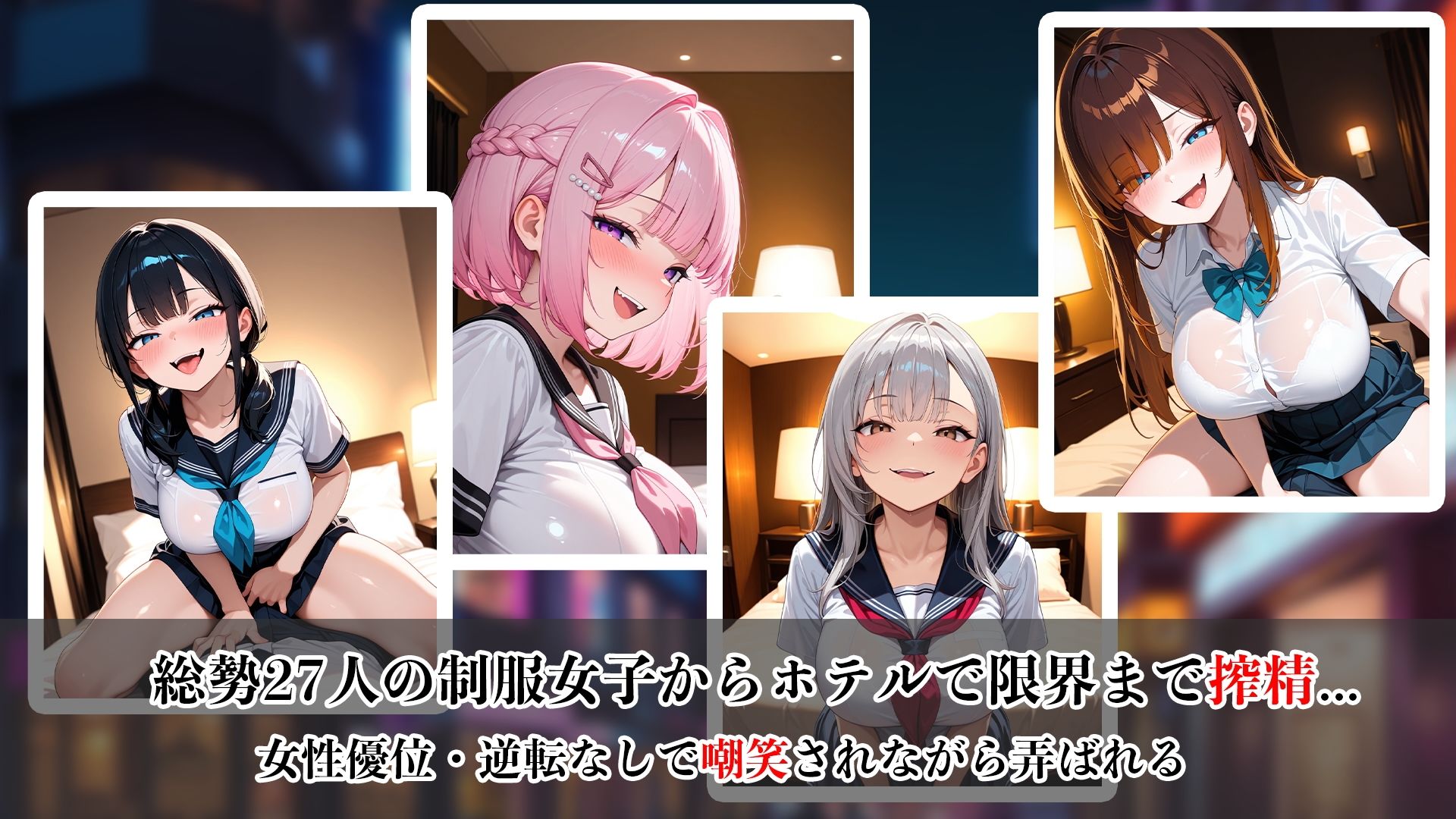 年下制服女子の秘密支配〜夜のホテルで惨めに搾り尽くされる快楽地獄〜 - サンプル画像 1