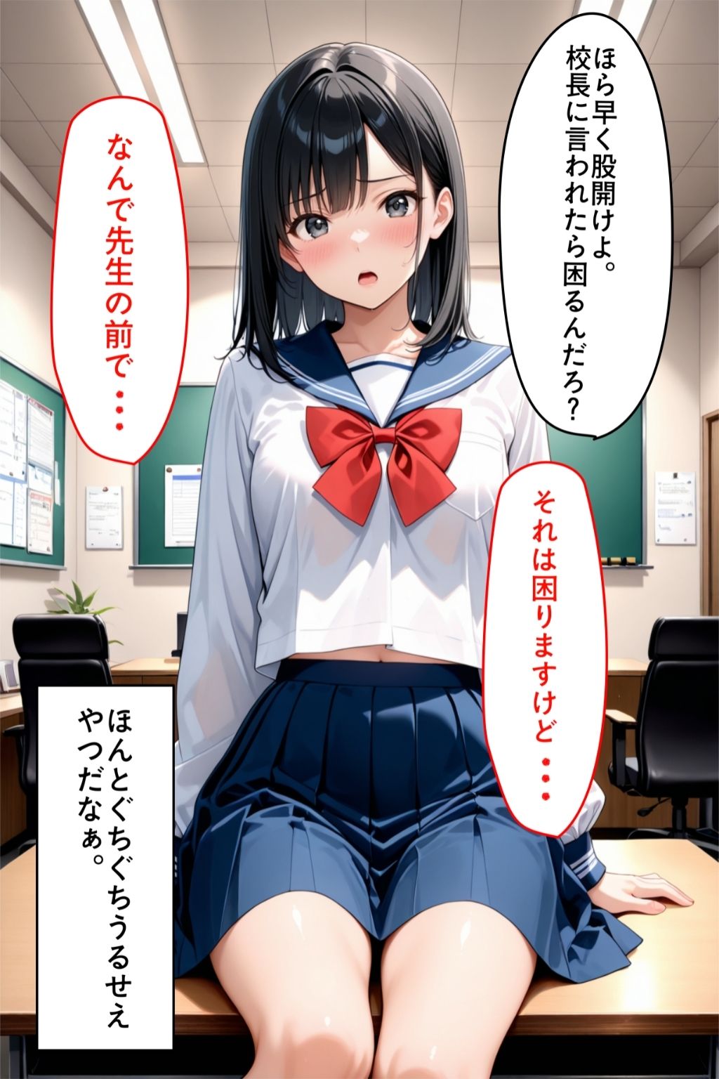 生徒指導を理由に、教師の俺が清楚な生徒会長をオナホールにした話 - サンプル画像 2