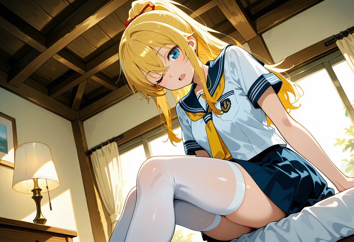 金髪ポニテの天音セナちゃんエッチなCG集 - サンプル画像 1