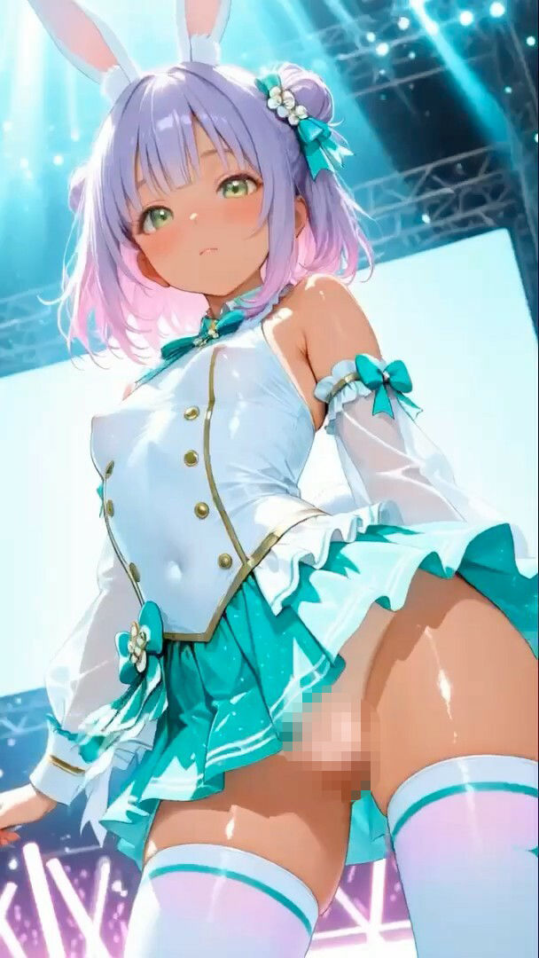 【アニメ】うさ耳アイドルダンス※モザイクなし【ダンスミュージック有り】 - サンプル画像 4